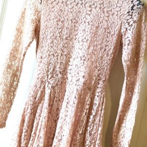 H&M Long-Sleeved Lace Skater Dress